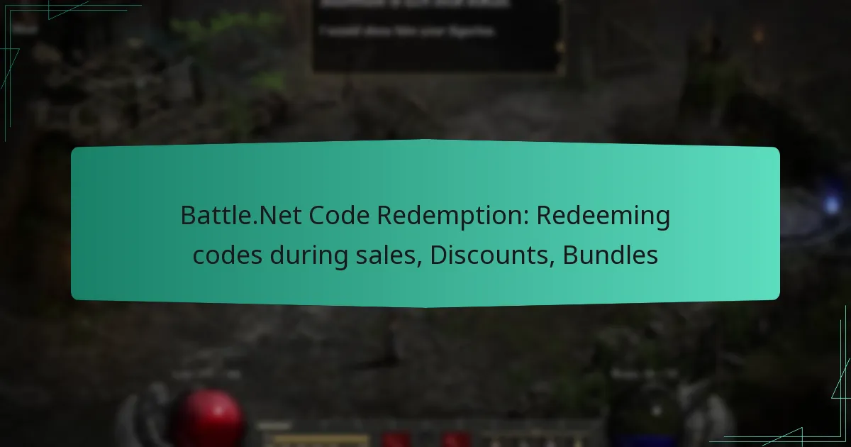 Battle.Net Code Redemption: Redeeming codes during sales, Discounts, Bundles