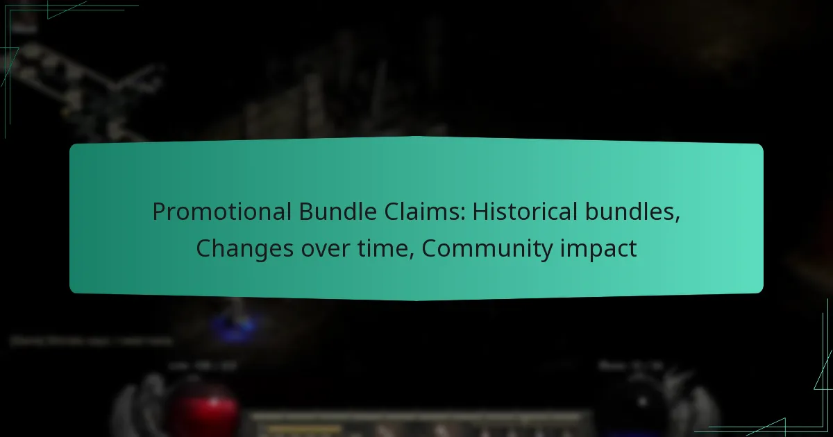 Promotional Bundle Claims: Historical bundles, Changes over time, Community impact