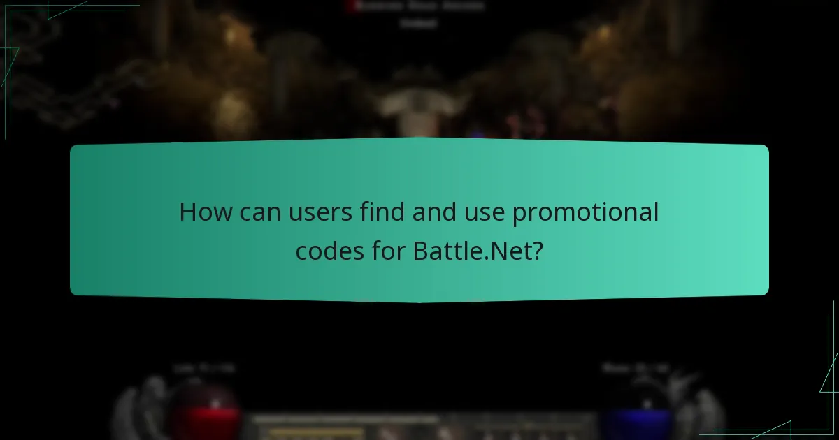 How can users find and use promotional codes for Battle.Net?