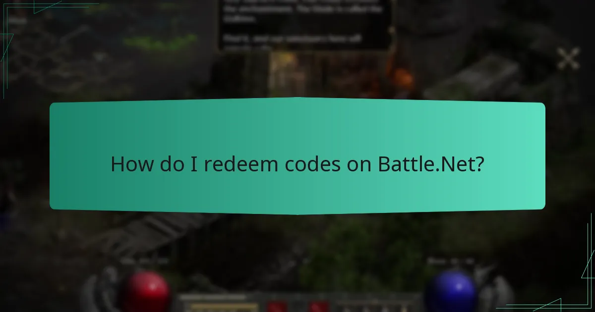 How do I redeem codes on Battle.Net?