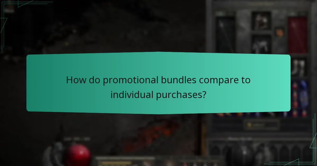 How do promotional bundles compare to individual purchases?
