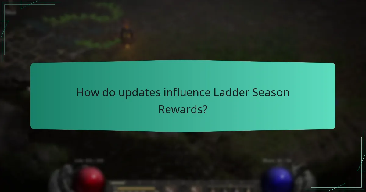 How do updates influence Ladder Season Rewards?