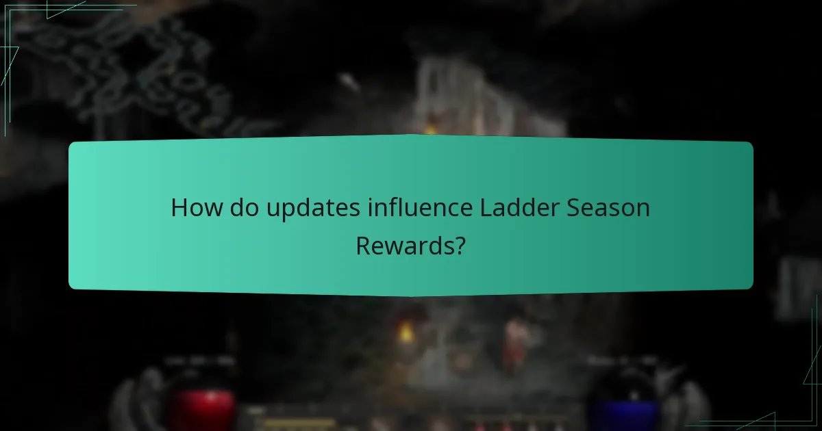 How do updates influence Ladder Season Rewards?