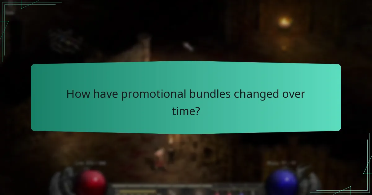 How have promotional bundles changed over time?