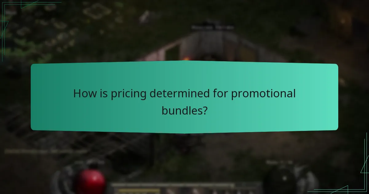 How is pricing determined for promotional bundles?