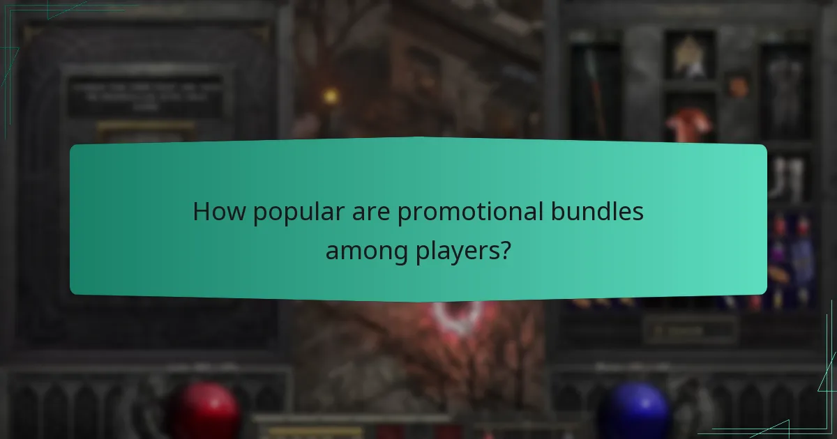 How popular are promotional bundles among players?