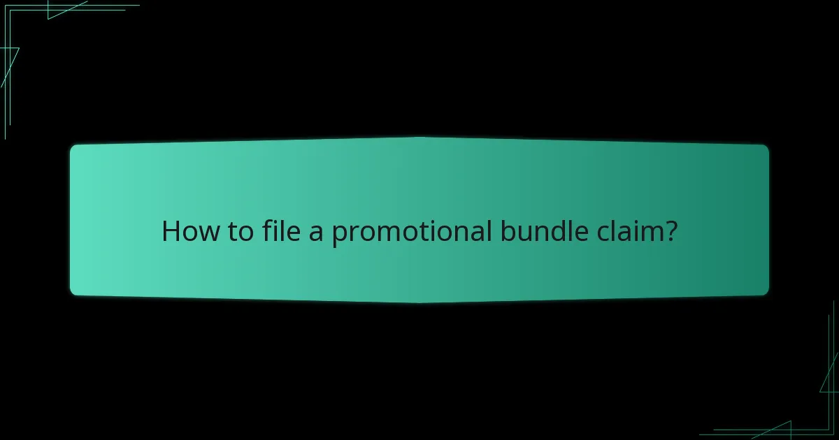 What notifications are available for promotional bundle claims?