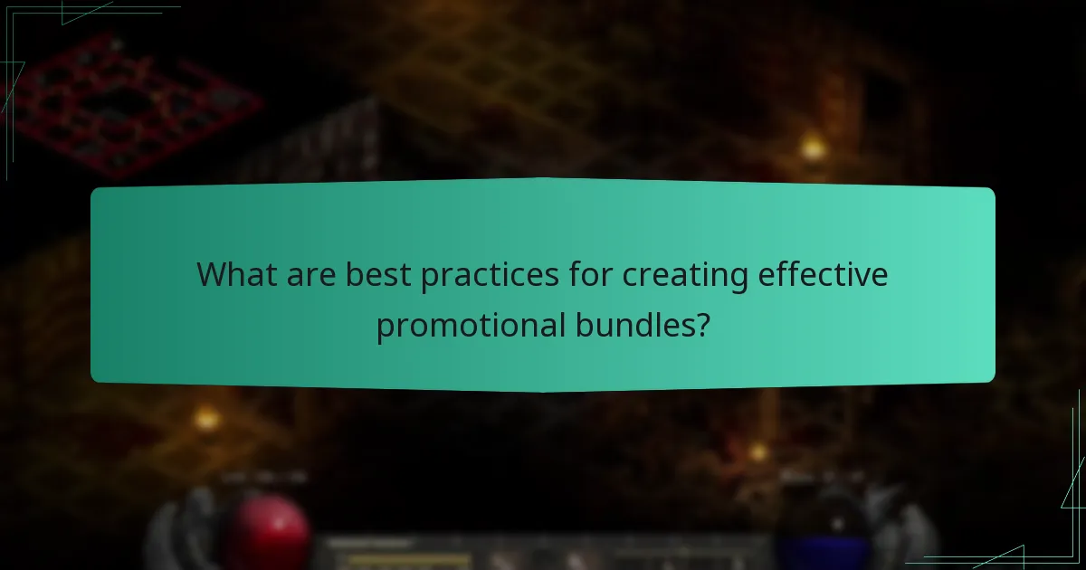 What are best practices for creating effective promotional bundles?
