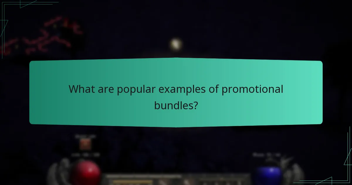 What are popular examples of promotional bundles?