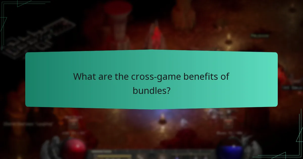 What are the cross-game benefits of bundles?