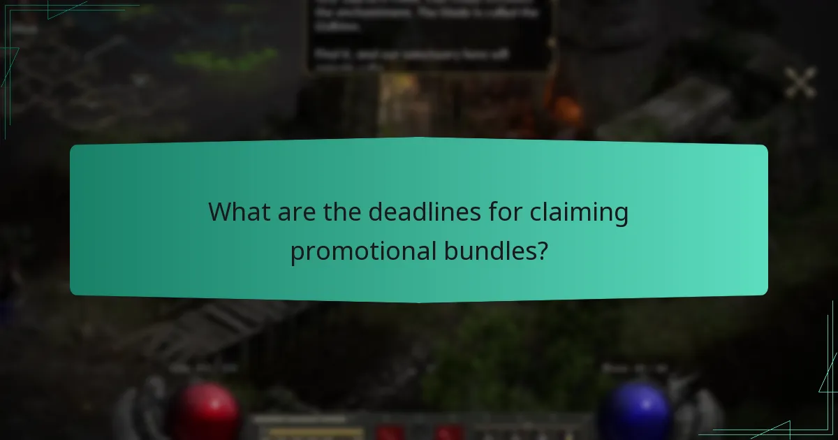 What are the deadlines for claiming promotional bundles?