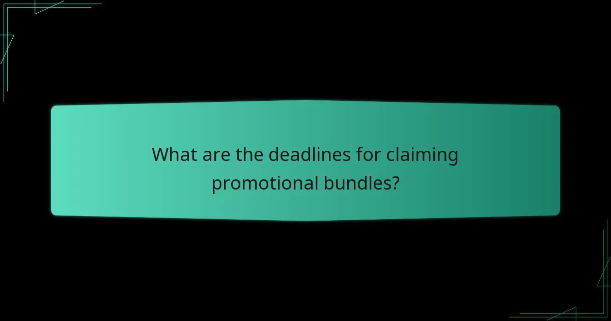 What are the common questions about promotional bundle claims?