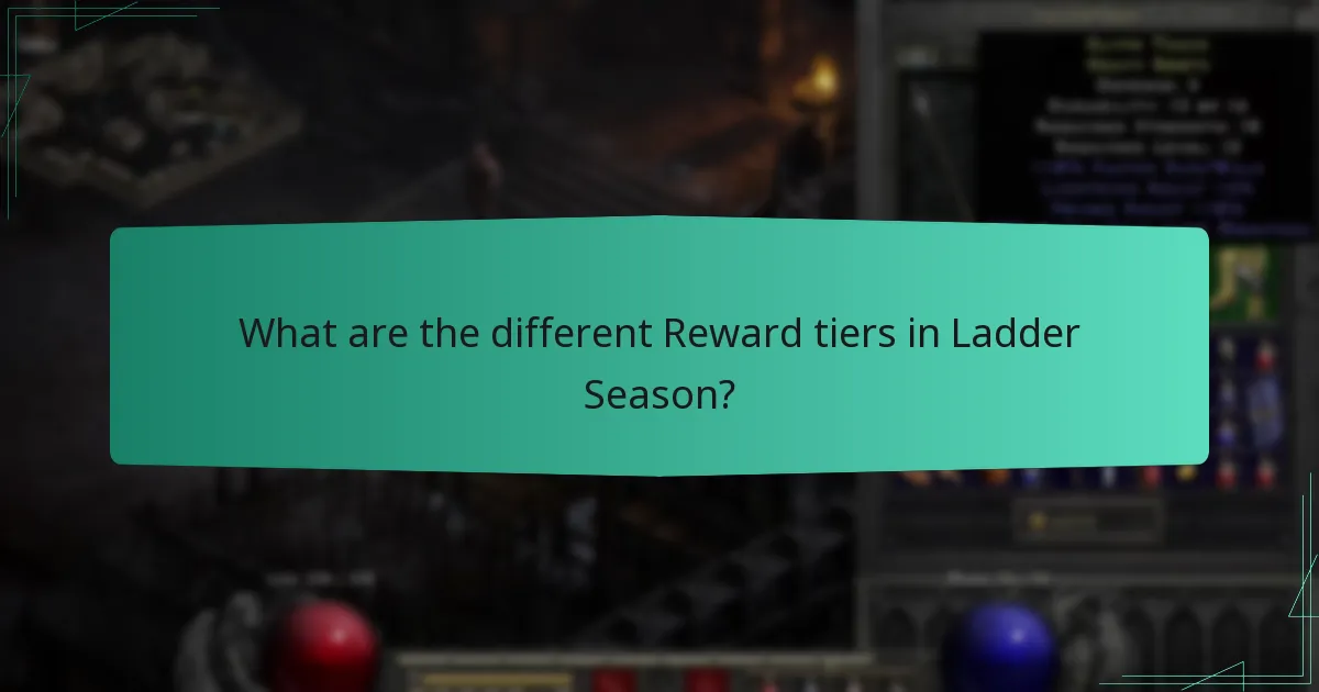 What are the different Reward tiers in Ladder Season?