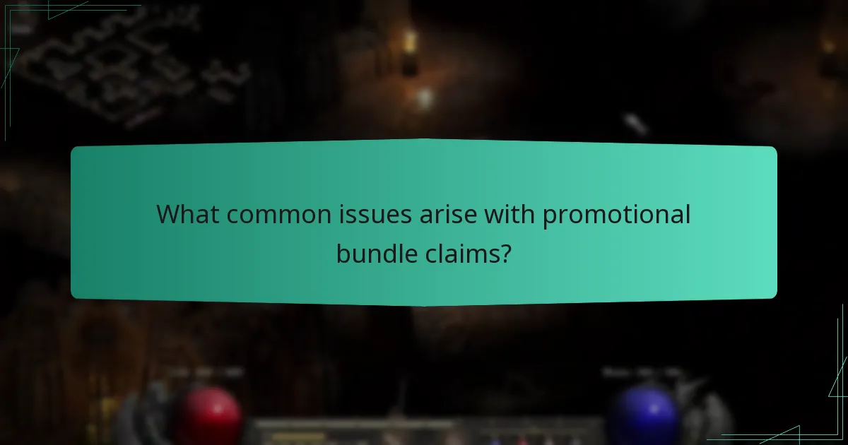 What common issues arise with promotional bundle claims?