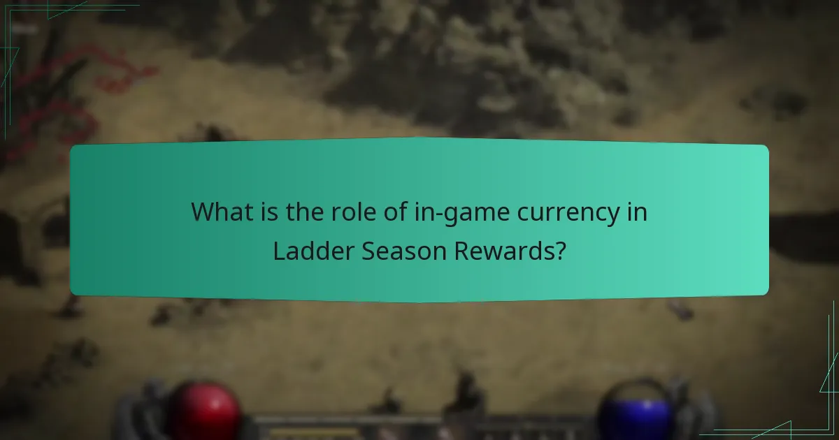 What is the role of in-game currency in Ladder Season Rewards?
