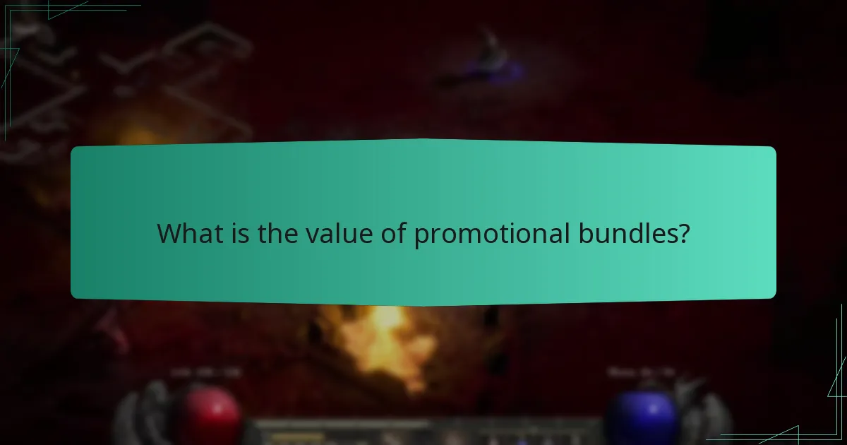 What is the value of promotional bundles?