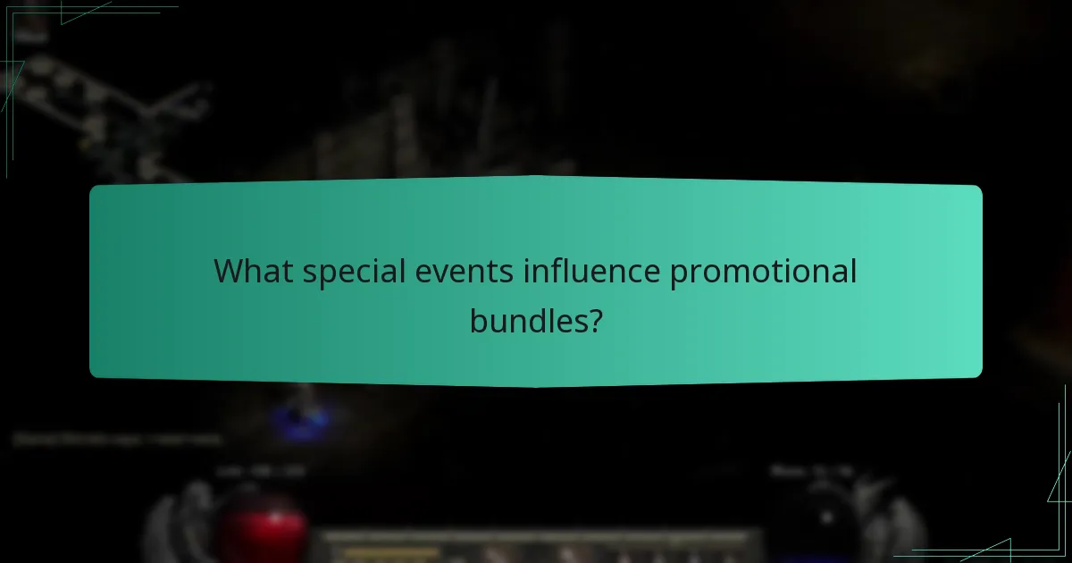 What special events influence promotional bundles?