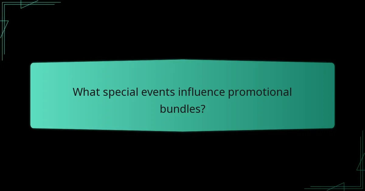 What special events influence promotional bundles?