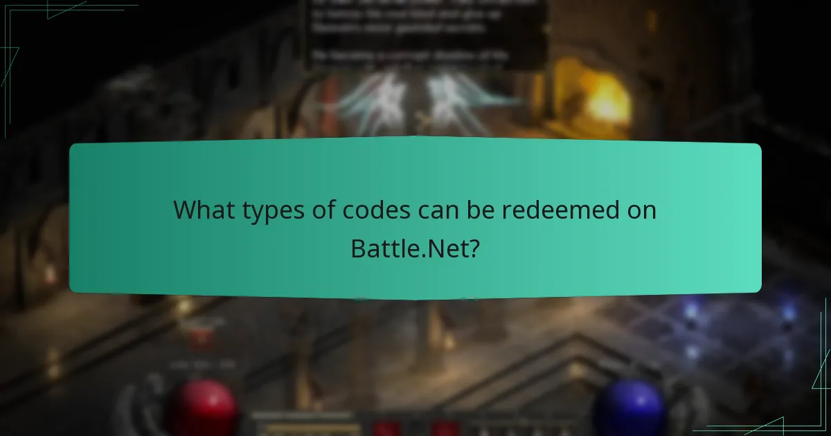 What types of codes can be redeemed on Battle.Net?
