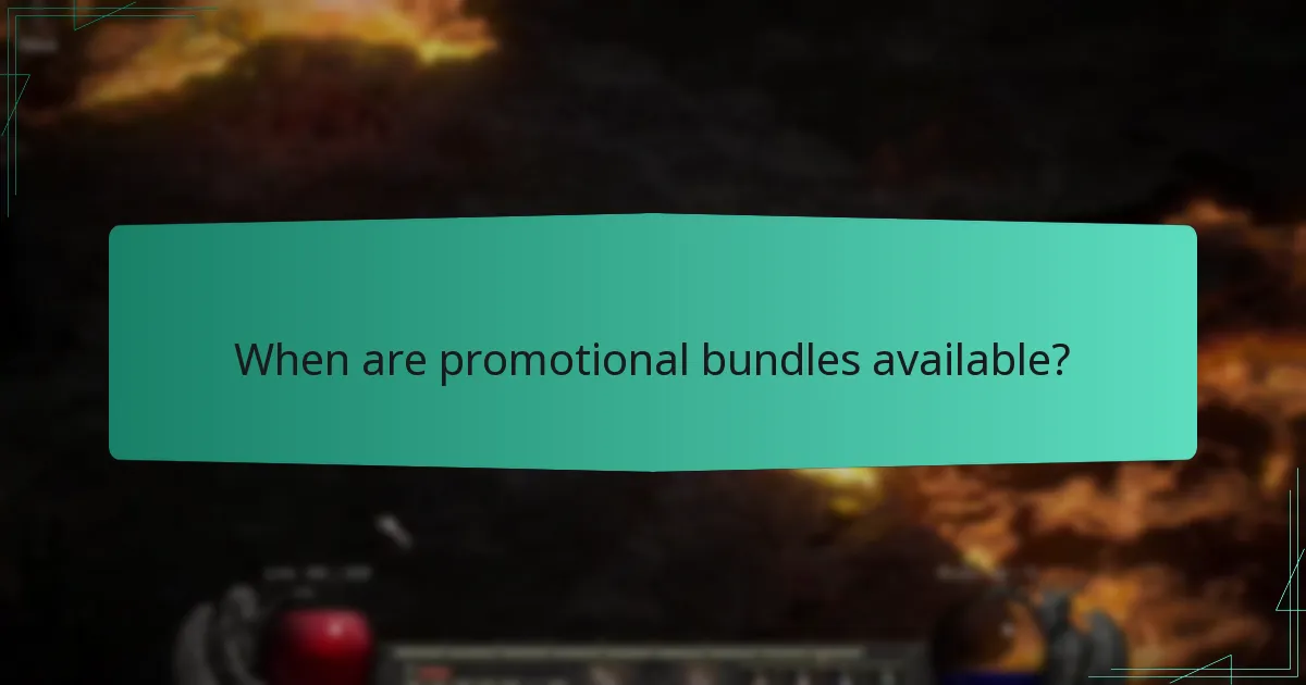 When are promotional bundles available?