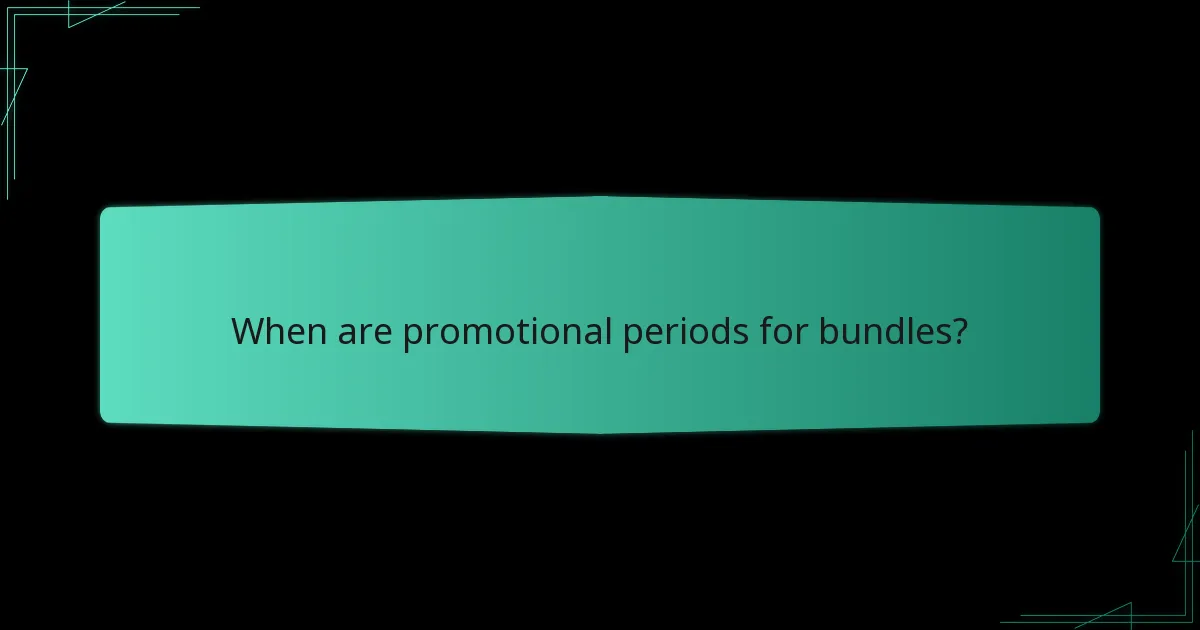 How to access promotional bundles?