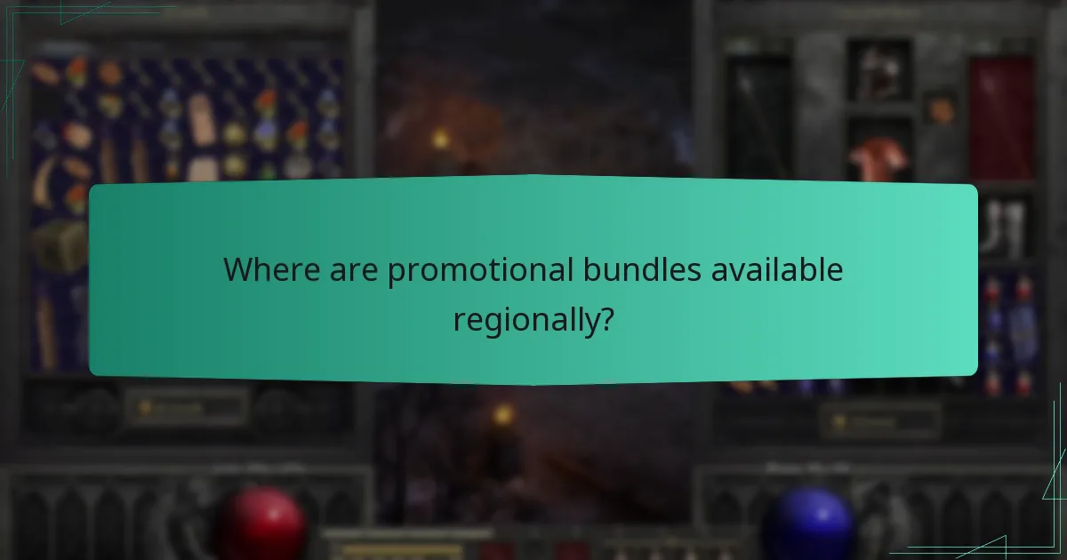 Where are promotional bundles available regionally?