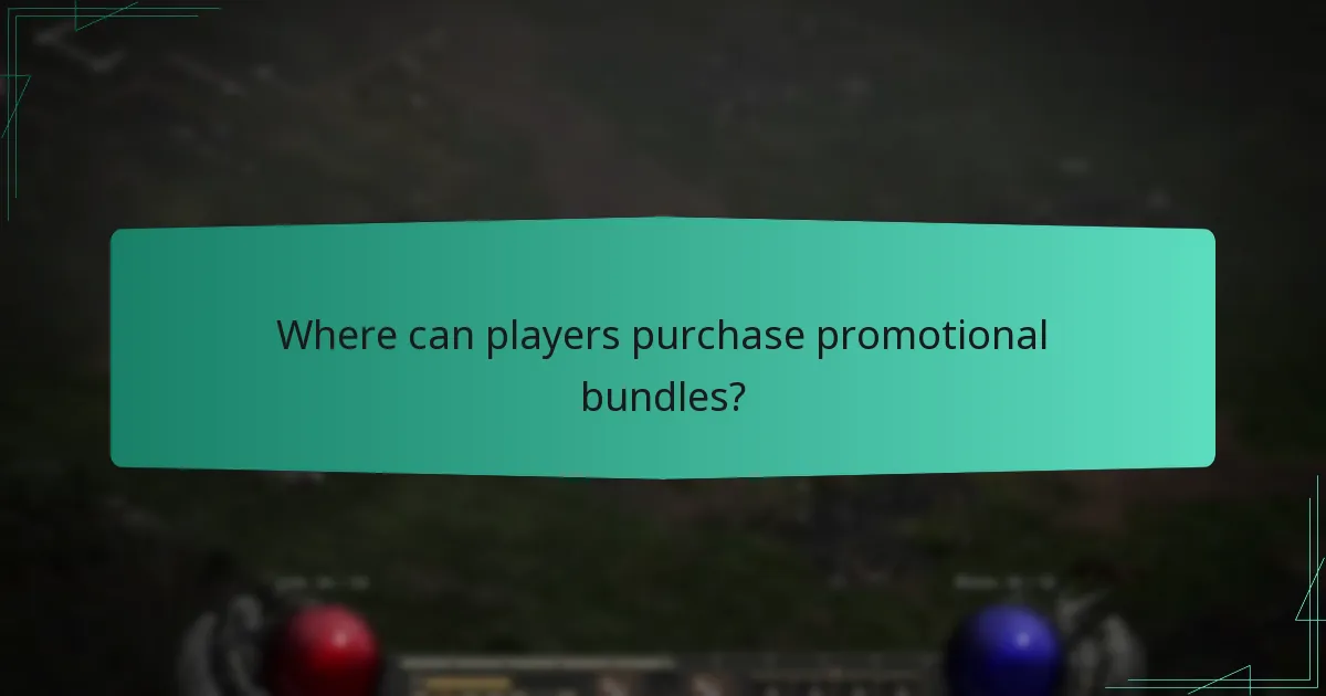 Where can players purchase promotional bundles?