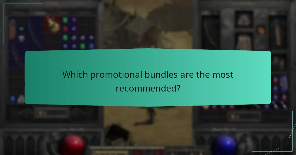 Which promotional bundles are the most recommended?