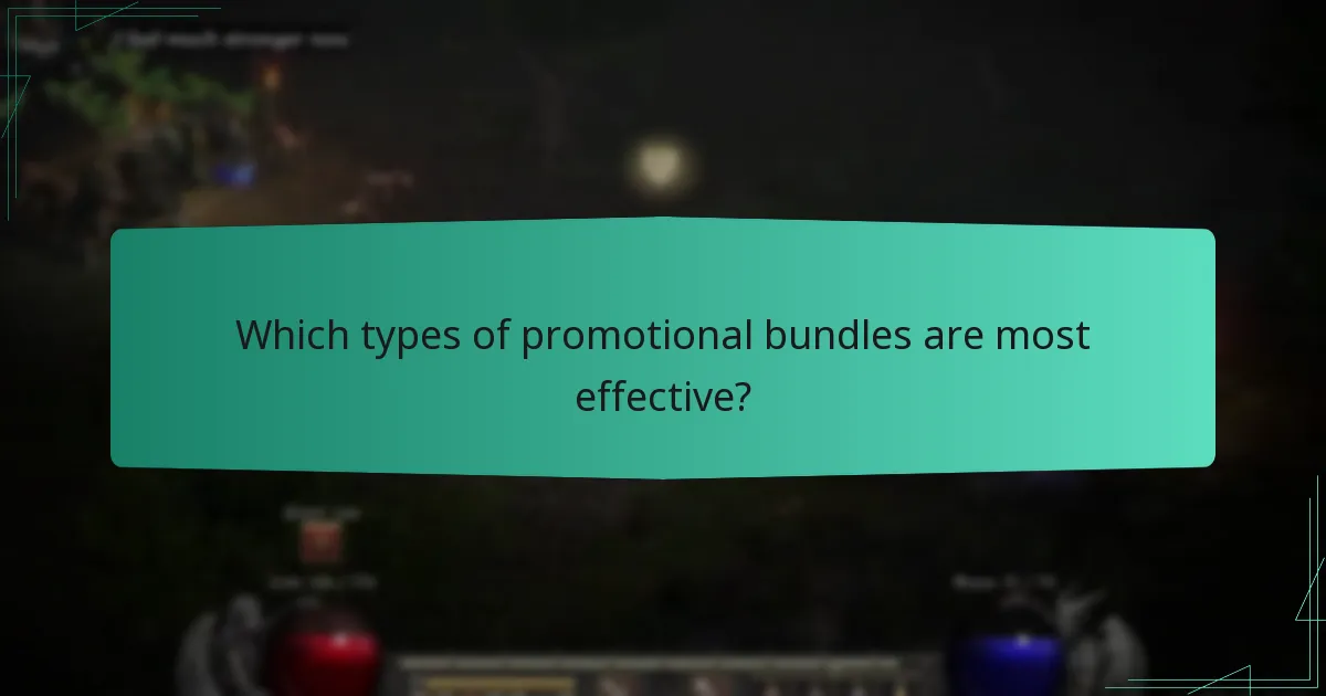 Which types of promotional bundles are most effective?